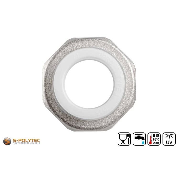 Aqua-Plus PP-R Kupplungsverschraubung in Weiß für PP-R Rohre in verschiedenen Größen mit schraubbarem Innengewinde aus Messing