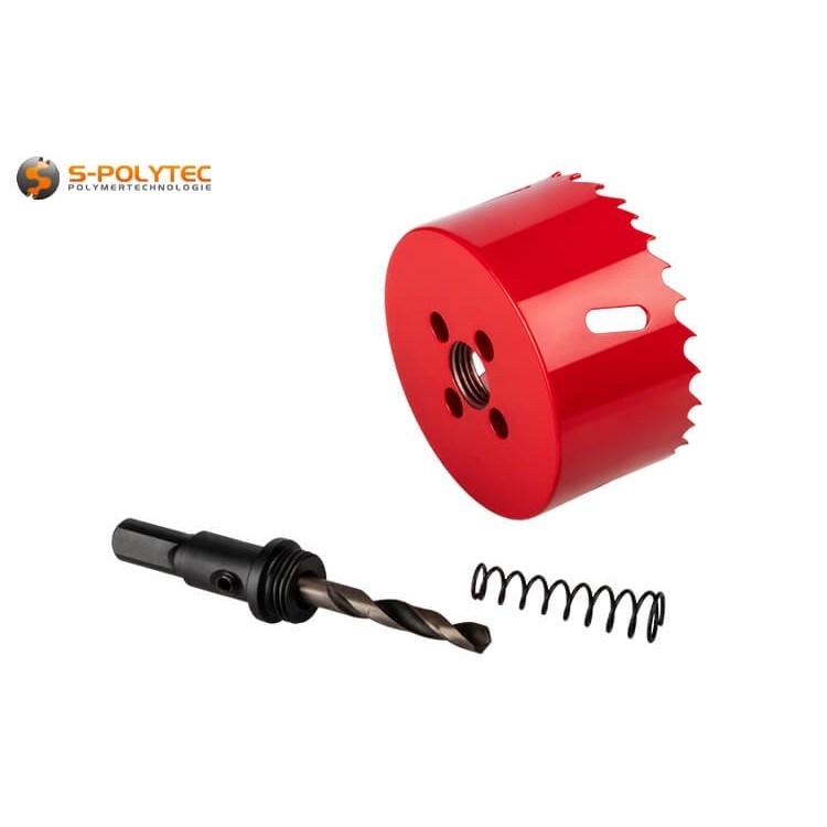 Die große Lochsäge ist ideal für Abflussrohre, Lüftungsrohre und Lüftungsgitter