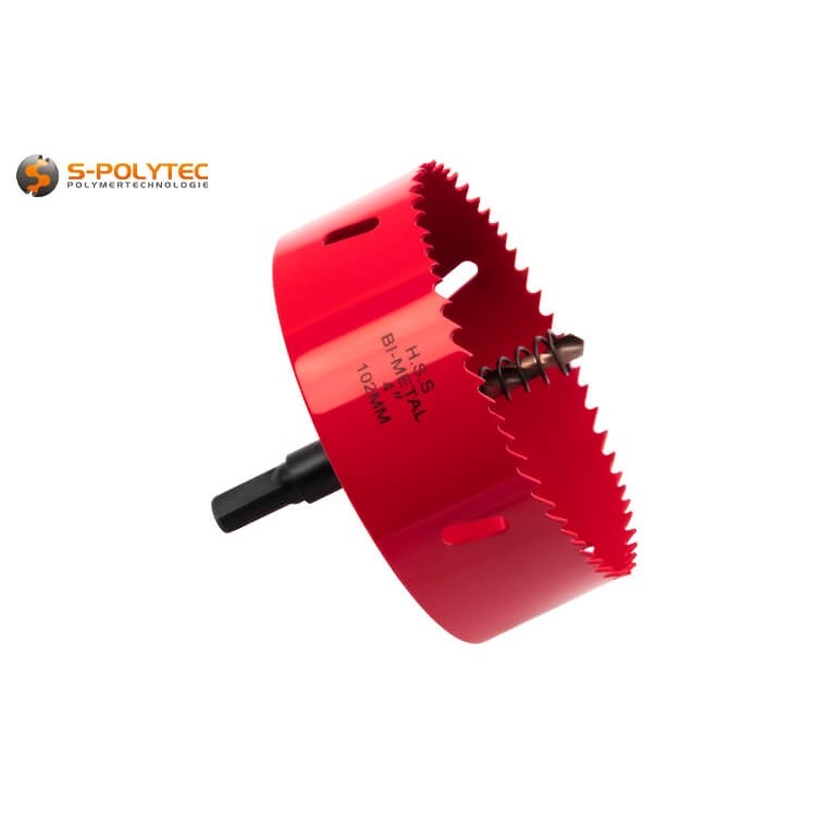 Unsere 102mm Lochsäge ist danke Cobalt-legiertem HSS-Bi-Metall auch für Leichtmetall