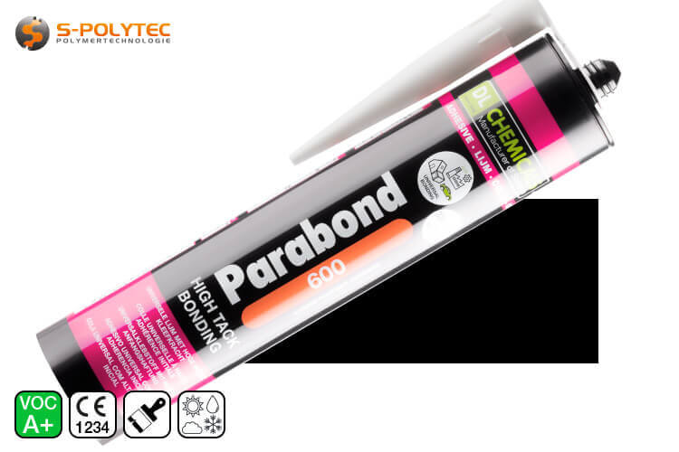 MS-Polymer Parabond 600 schwarz ist ein Montagekleber mit enormer Anfangshaftung
