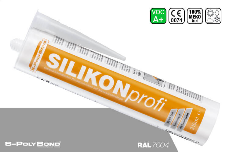 S-Polybond SILIKONprofi Alkoxy-Silikon Signalgrau (RAL 7004)