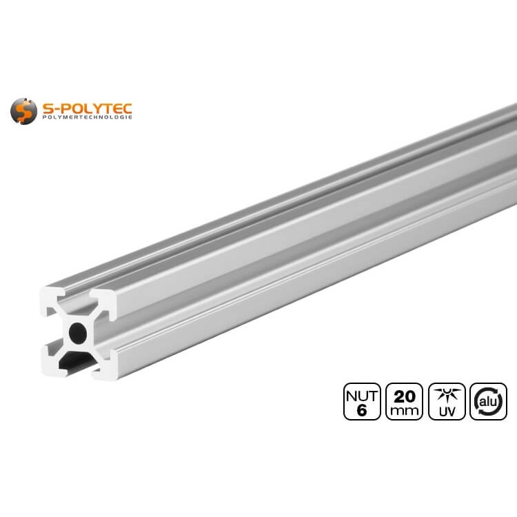 Unsere silbernen Konstruktionsprofile 20x20 Nut 6 sind kompatibel mit I-Typ Systemprofilen