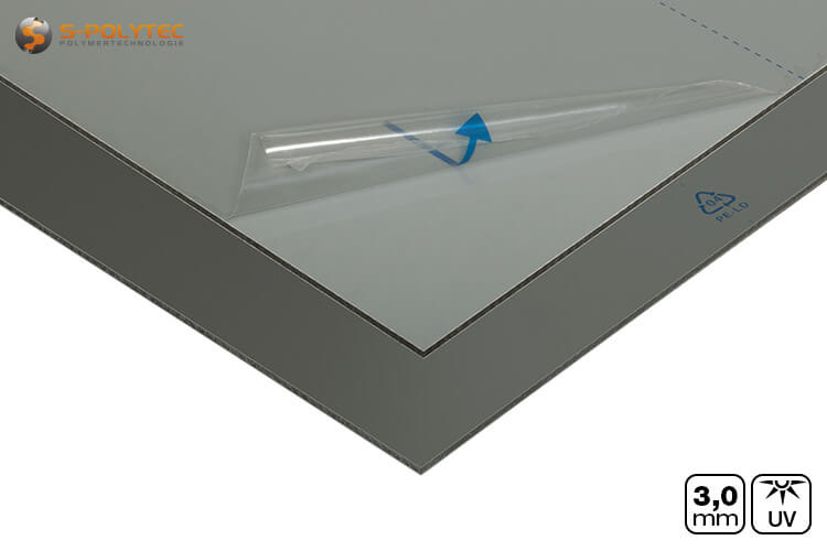 Aluverbundplatten (RAL 7037) Staubgrau günstig im Zuschnitt auf Maß ab 30mm x 30mm