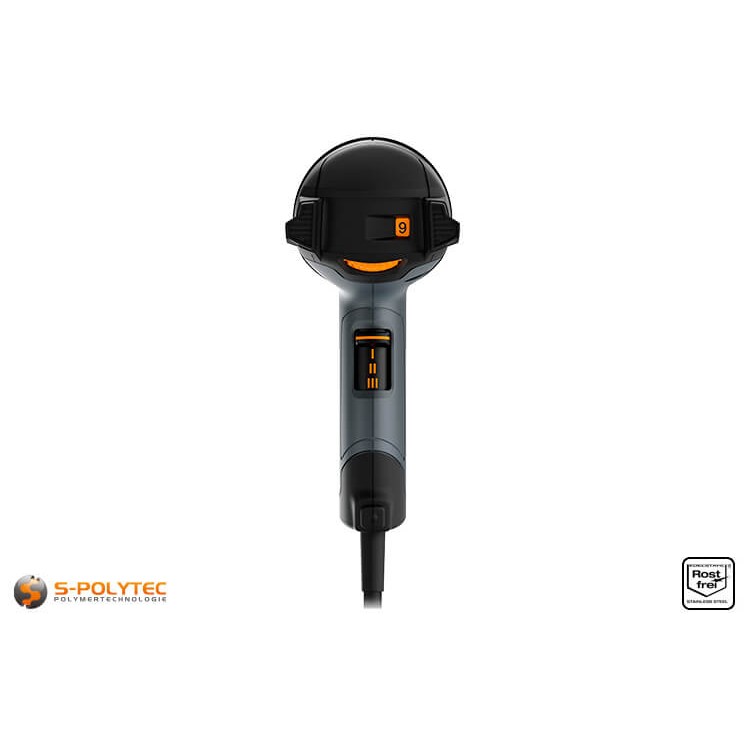 Profi-Heißluftgerät in ergonomischer Pistolenform mit vielfältigen Einstellmöglichkeiten