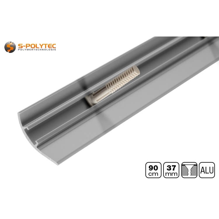 Dank flexibler Lamellendübel gleichen die Aluminium-Anpassungsprofile Höhenunterscheide bis 17,5mm aus