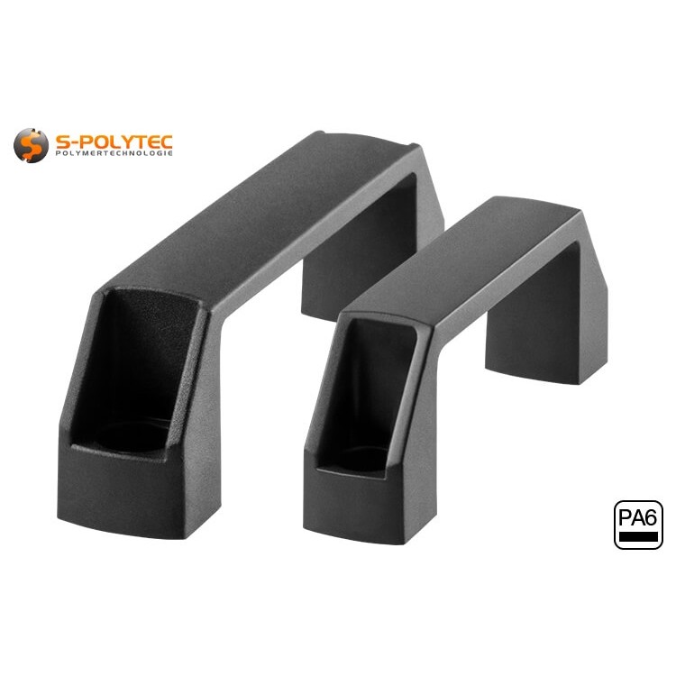 Die Bügelgriffe in Schwarz sind in unterschiedlichen Sets mit Montagematerial für 6mm oder 8mm Nutenbreite erhältlich.