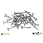 Die passenden fischer Spanplattenschrauben Ø 4,5mm (Senkkopf, Vollgewinde, TX20) direkt dazu kaufen