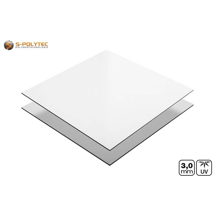 Alu-verbundplatten 3mm (auch bekannt als Alu-dibond) in weiß auf Maß kaufen