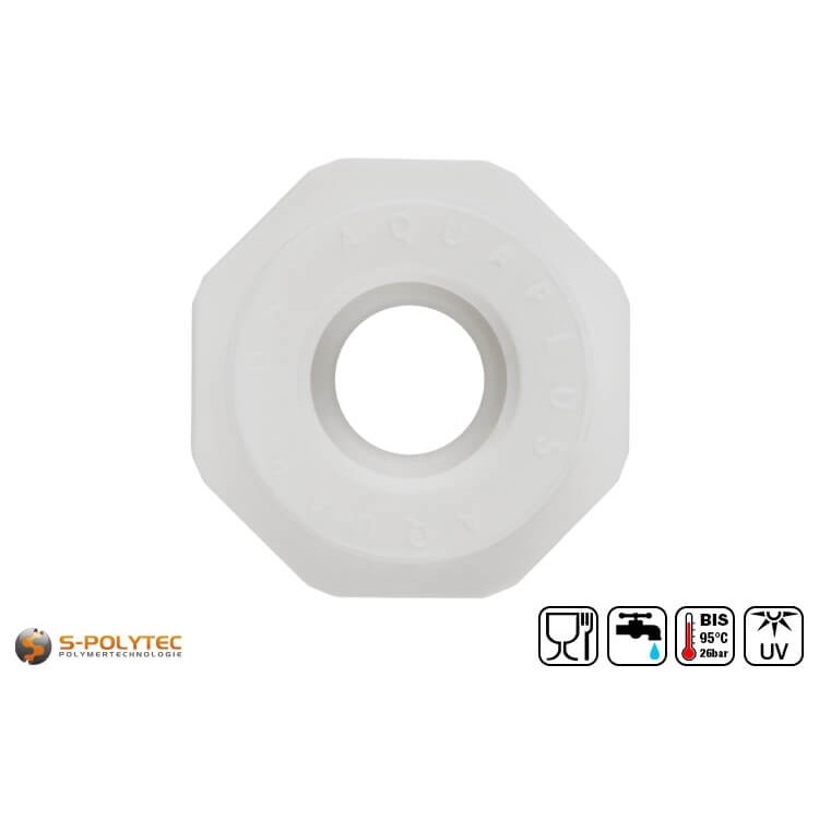 Aqua-Plus PP-R Kupplung für PP-R Rohre in Weiß für PP-R Rohre in verschiedenen Größen mit Außengewinde