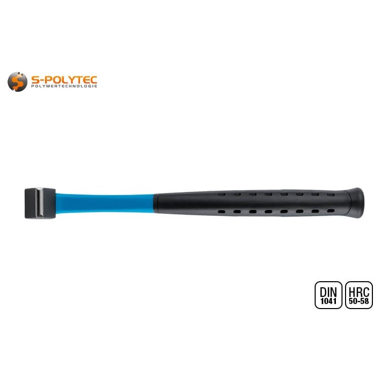 Der Schlosserhammer mit Fiberglasstiel ist wahlweise mit 300g, 500g oder 800g Kopfgewicht erhältlich