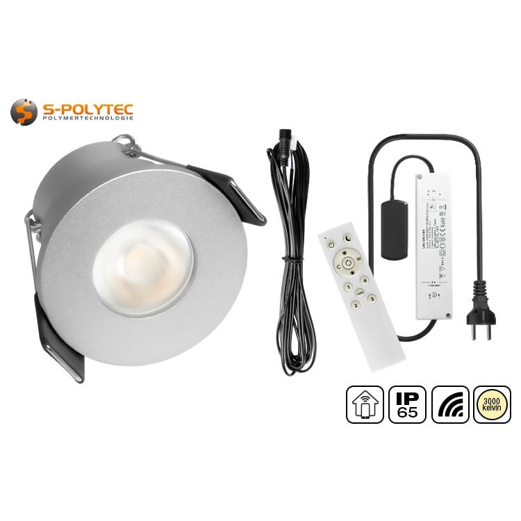 Das S-Polylight SmartHome-LED-Set mit 4, 6, 8, 10 oder 12 Spots in Silber ist mit WLAN-Modul ausgestattet