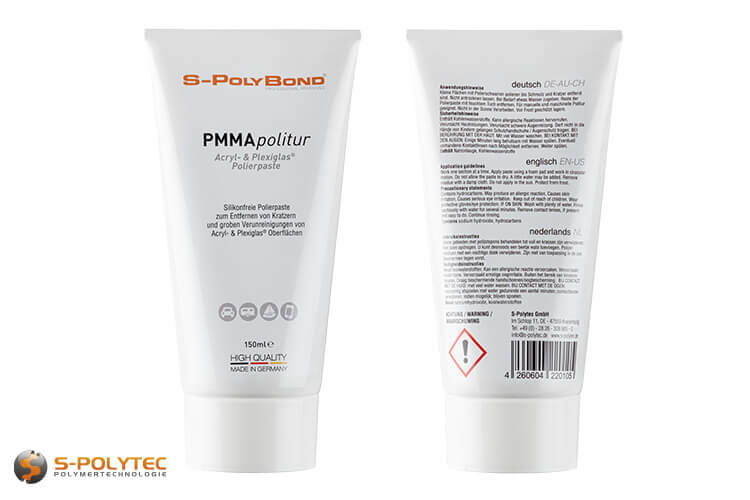 PMMApolitur Acryl- und Plexiglaspolierpaste - Zum Polieren und Entfernen von kleinen Kratzern 