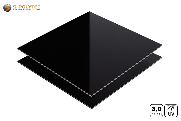 Alu-verbundplatten 3mm (bekannt als Alu-dibond) in schwarz auf Maß kaufen