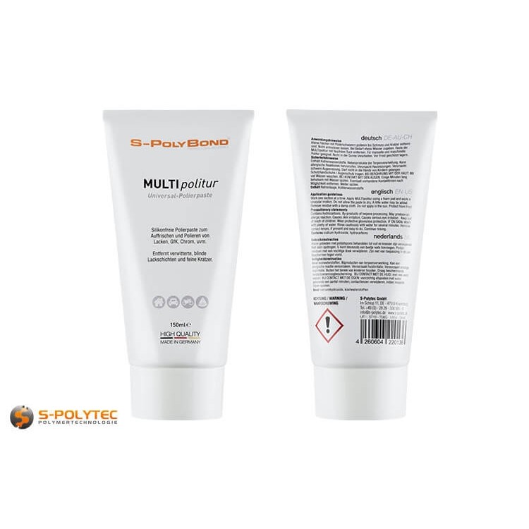 S-Polybond MULTIpolitur - Universal-Polierpaste zum Auffrischen und Polieren von Lacken und glatten Oberflächen 