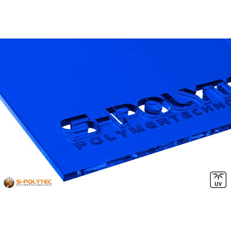 Acrylglas blau durchsichtig im Laserzuschnitt