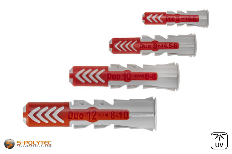 Universaldübel DuoPower von fischer in verschiedenen Größen mit erhöhter Verankerungstiefe