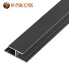 Die pulverbeschichteten Verbindungsprofile in Anthrazit sind je nach Ausführung für Platten mit 3mm, 6mm oder 8mm Stärke geeignet