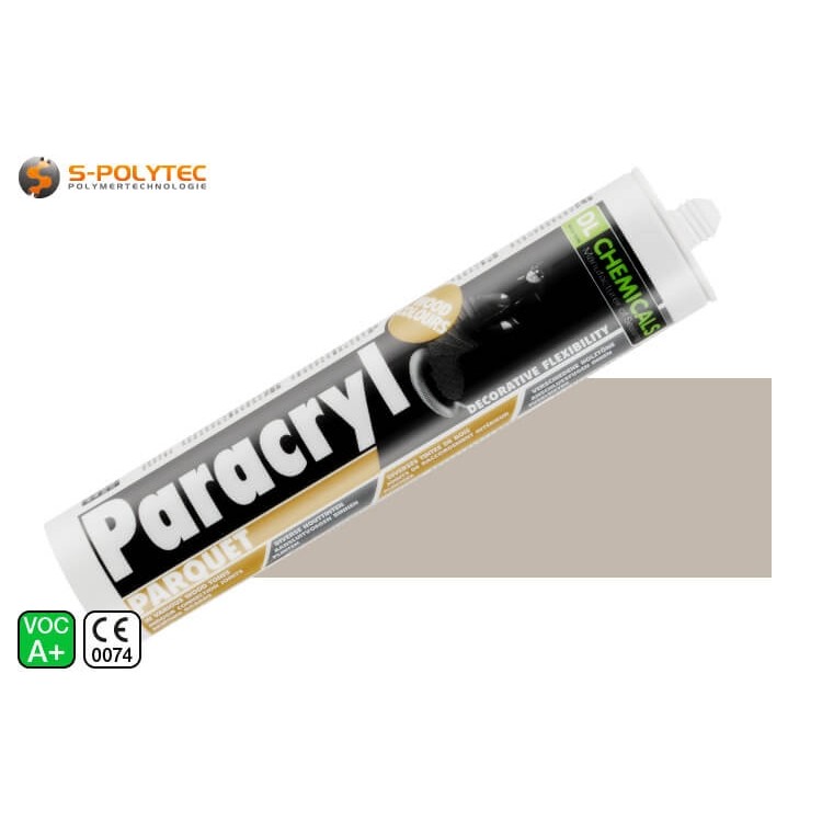 Paracryl Parquet Graubeige 310ml - Parkett-Acryl für angesagte graue Holzböden, Dielen, Parkett, Sockelleisten und Laminat