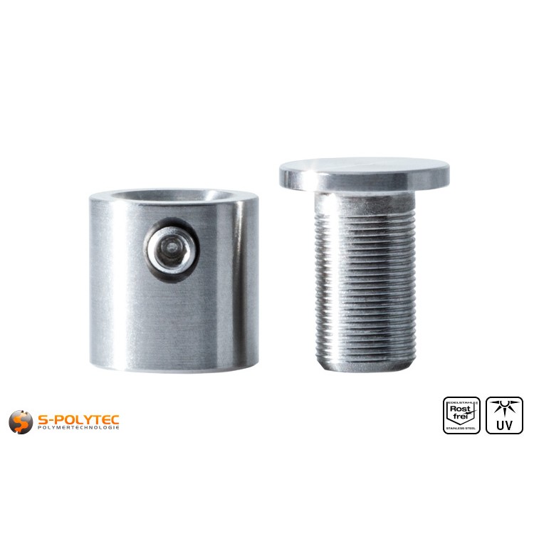 Distanzstück und Schraubenkopf Abstandshalter 13x13mm aus rostfreiem Stahl