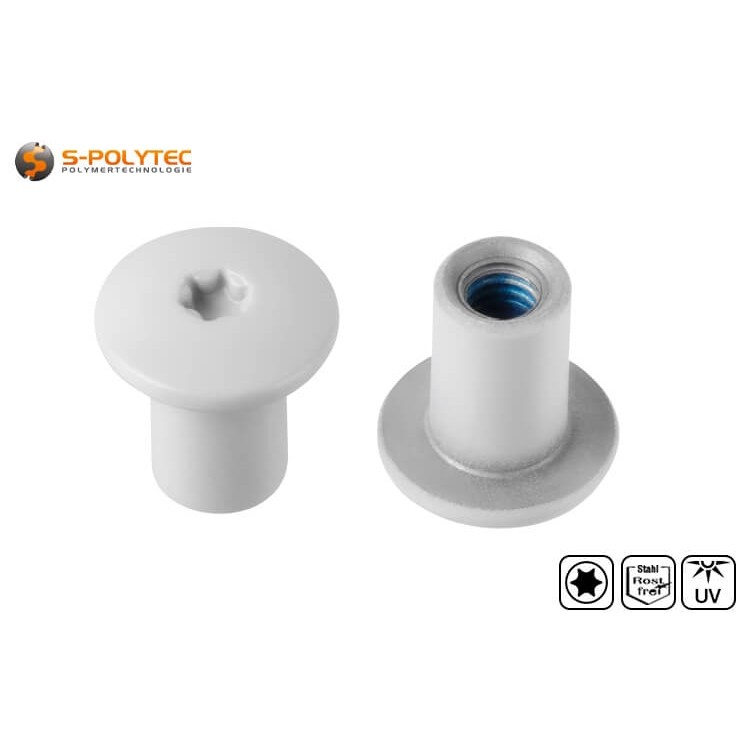 Die Gewindehülse mit einem Kopfdurchmesser von 14mm verfügt über einen Torx-Antrieb in der Größe T20 (ISR20)