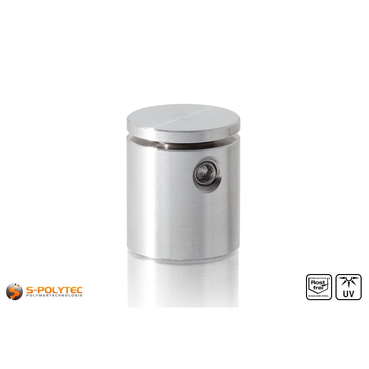 Wandabstandshalter 15x15mm mit Sicherungsschraube aus Edelstahl