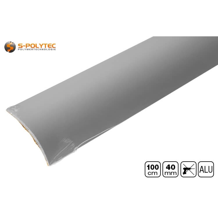 Die glatten Übergangsprofile sind einzeln Schrumpfverpackt und mit einer Schutzfolie auf den Klebeflächen versehen