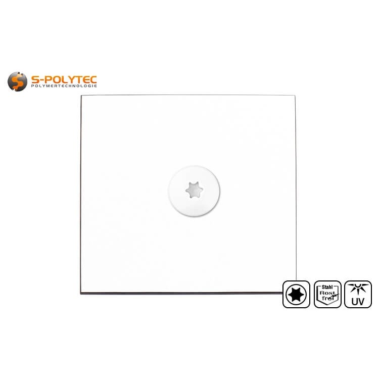 Die HPL-Schrauben verfügen über eine CE-Kennzeichnung und eignen sich zur Befestigung von Platten auf Holz-Konstruktionen