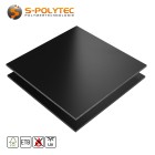 HPL Platte RAL9005 Tiefschwarz schwer entflammbar mit ETB Absturzsicherung in 6mm