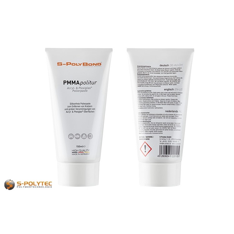 S-Polybond PMMApolitur - Spezielle Polierpaste zum Auffrischen und Polieren von Acrylglasoberflächen