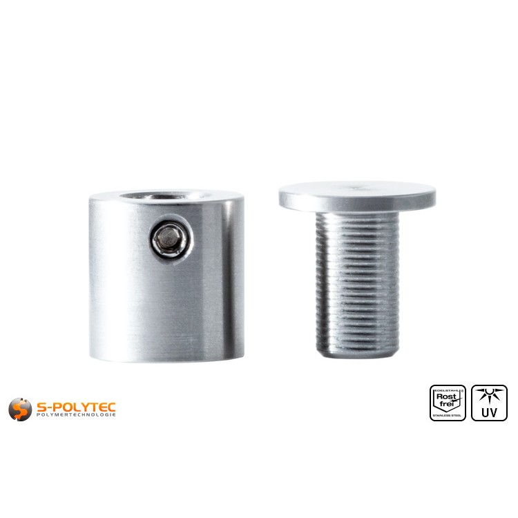 Distanzstück und Schraubenkopf Abstandshalter 15x15mm aus rostfreiem Stahl