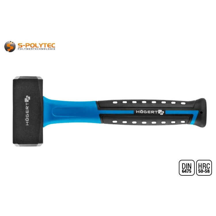 Die typische Kopfform mit zwei Schlagflächen und dem kurzen Stiel sind charakteristisch für einen Fäustel