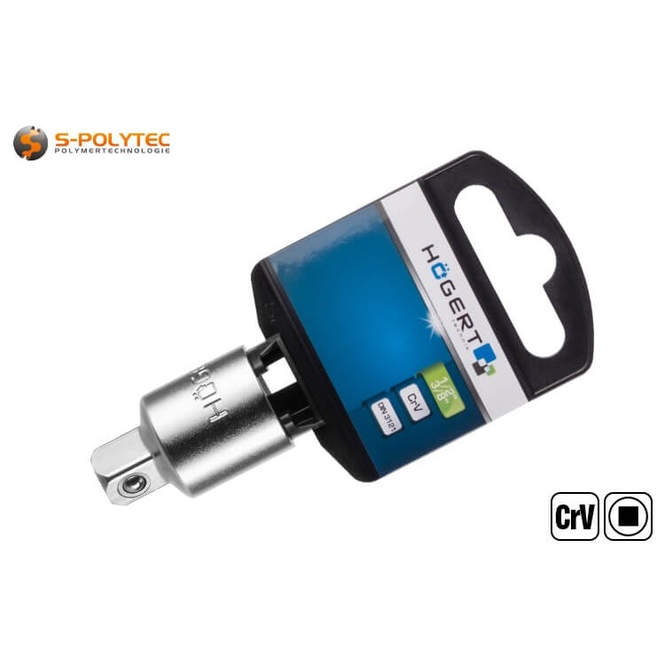 Die Verbindungsvierkante sind für alle Knarren, Ratschen und Drehmomentschlüsseln in entsprechender Größe geeignet