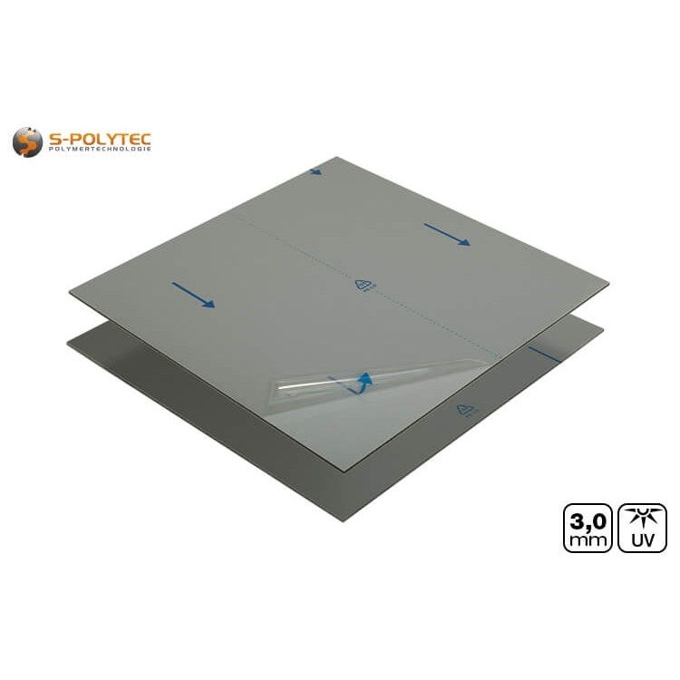 Aluverbundplatten (RAL 7037) Staubgrau günstig im Zuschnitt auf Maß ab 30mm x 30mm