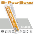 S-Polybond SILIKONprofi Alkoxy-Silikon Lichtgrau (RAL 7035)