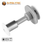 Balkonschrauben-Set mit Gewindehülse in Reinweiß (RAL 9010) in M5x25mm oder M5x30mm aus rostfreiem Edelstahl