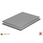 PP-S Platten (schwer entflammbar nach DIN 4102 B1, Polypropylen) in grau mit glatter Oberfläche in Stärken von 3mm - 20mm