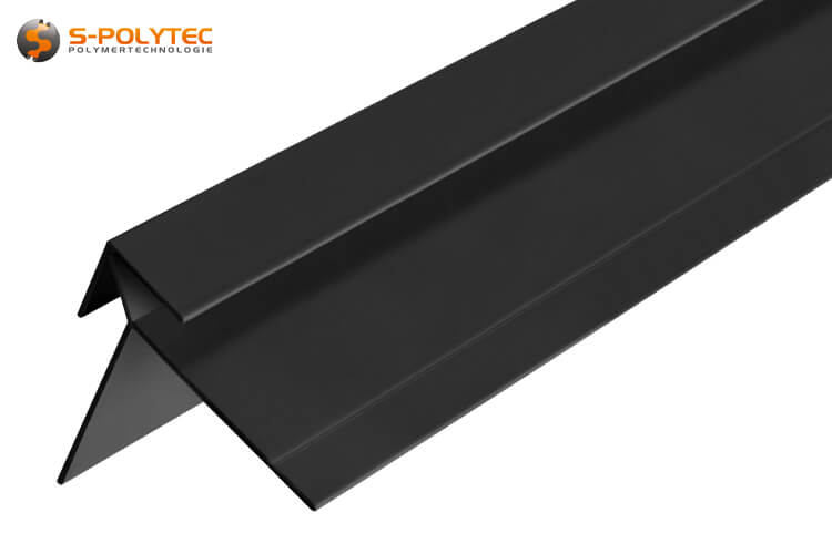 Die anthrazitgrauen Eckprofile aus Aluminium sind zur Plattenverbindung mit 3mm, 6mm oder 8mm Stärke um Außenecken geeignet