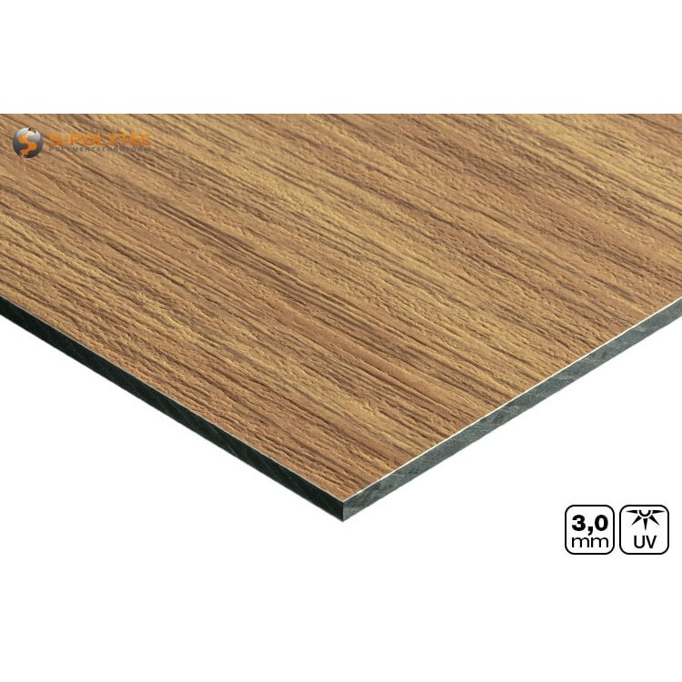 Detailansicht der strukturierten Dekoroberfläche in Holzoptik Eiche Classic