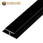 Die schwarzen H-Profile aus Aluminium sind wahlweise mit 3mm, 6mm oder 8mm Klemmbereich erhältlich
