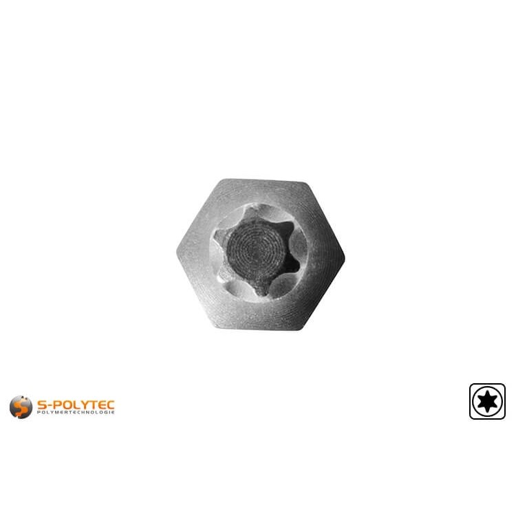 TORX-Bit aus hochwertigem S2-Stahl mit ¼ Zoll Sechskant-Aufnahme und Rückhaltevorrichtung