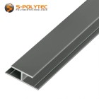 Die staubgrauen H-Profile aus massivem Aluminium sind zur Verbindung von Platten mit 3mm, 6mm oder 8mm Stärke geeignet