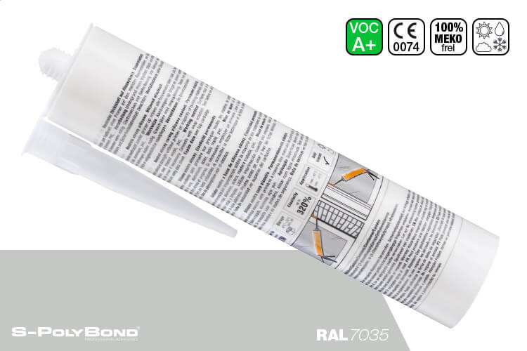 Lichtgraues Silikon auf Alkoxy-Technologie von S-Polybond SILIKONprofi