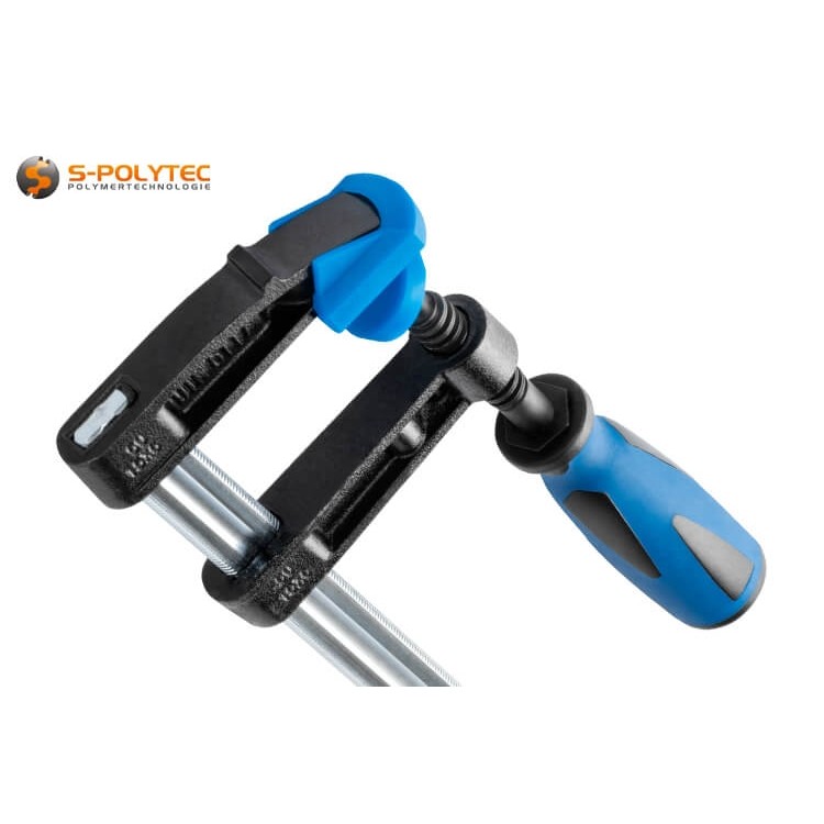 Guss-Schraubzwinge mit Profilstahlschiene und massiven Spannarmen mit hoher Klemmkraft in verschiedenen Größen