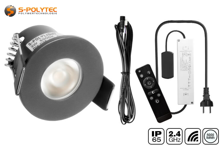 Die 3W Outdoor-LED-Spots in Kaltweiß (6000 Kelvin) sind in Set-Größen von 4 bis 12 Spots erhältlich