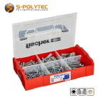 fischer FIXtainer SX-Dübel und Schrauben-Box - Spreizdübel SX mit passenden Senkkopfschrauben in der L-BOXX Mini