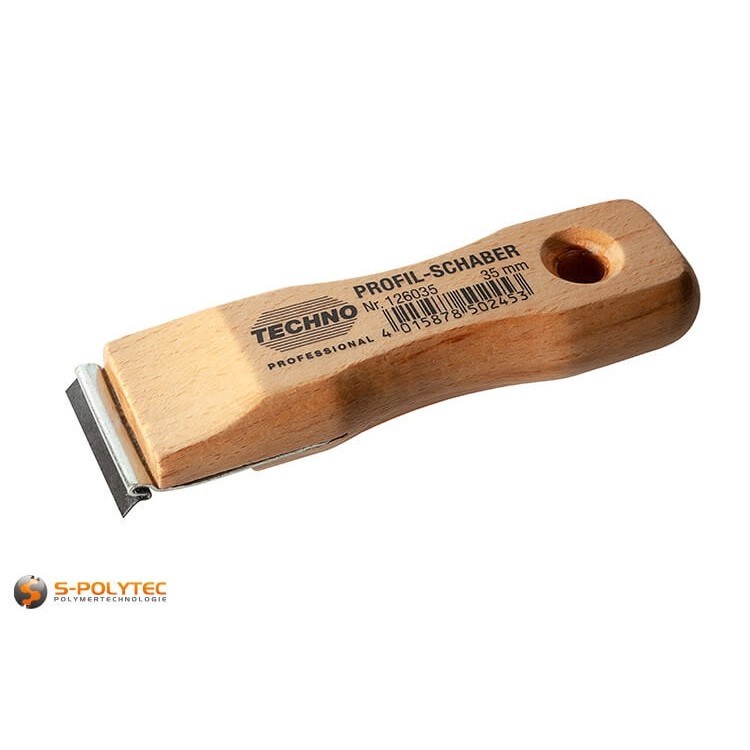 Profilschaber 35mm mit Wechselklinge zur Entgratung von Kunststoffen
