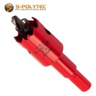 Die Lochsäge mit 22mm Durchmesser ist für Schnitttiefen bis 24mm geeignet