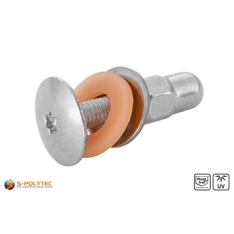 Balkonschraube Edelstahl mit metrischem Gewinde M5 in diversen Längen