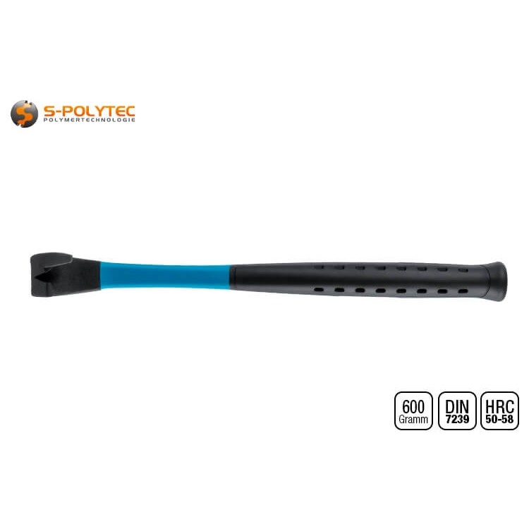 Die langegezogene asymmetrisch gespaltene Finne ist ideal um Nägel aus Latten und Balken rauszuziehen