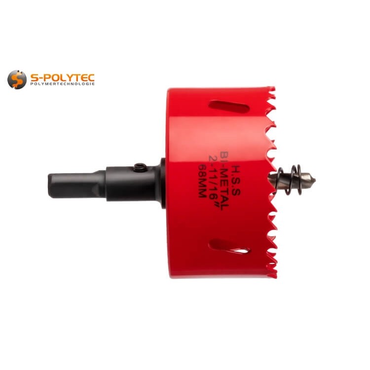 Mit einer Schnitttiefe von 38mm gleitet die Lochsäge auch mühelos durch 2-lagige Gipskartonwände